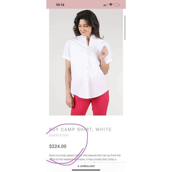 ESTELLE AND FINN BOY CAMP SHIRT, WHITE SMALL MSRP$ 224 - Picture 7 of 13
